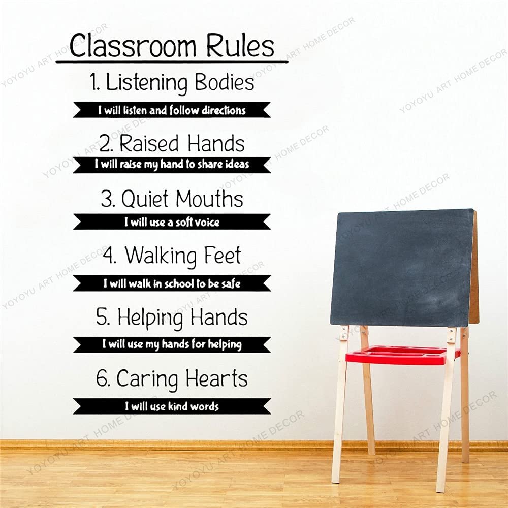Classroom Rules Vinyl Wall Decal, 77 × 126 cm