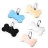 Personalized Engraved Bone-Shaped Pet ID Tag, Black view 1
