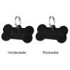 Personalized Engraved Bone-Shaped Pet ID Tag, Black view 2