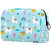 Alpaca Llama Cactus Makeup Bag with Zipper, Travel Cosmetic Organizer for Women and Girls view 1