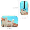 Cute Alpaca-Llama Makeup Bag with Zipper, Travel Cosmetic Organizer for Women and Girls view 2