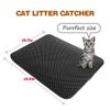 Pet Cat Litter Mat, Double-Layer EVA, Non-Slip, Foldable, Waterproof, Gray, 55 x 70 cm view 3