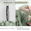 myHomeBody Large 70 g Loofah Sponge, 2 Graphite Gray + 1 Sage Green, 3-Piece Set view 3