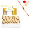 Ghasitaram's Gulkand Kaju Katli, 200 g, with Beaded Rakhi view 1