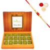 Ghasitaram Gifts Rakhi Sweets for Brothers, Pure Pista Barfi, 18 Pieces with Beaded Rakhi view 1