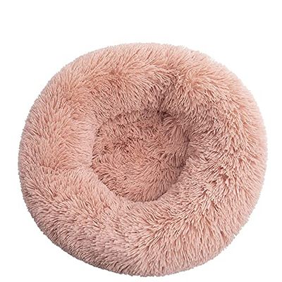 Super-Soft Plush Round Pet Bed, 70 cm, Pink