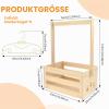 Wooden Baby Gift Basket with Handle and Hangers view 2