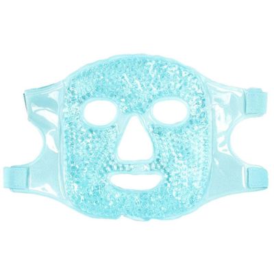 BRAVOLUNE Gel Face Cover, Hot and Cold Therapy, Gel Bead Full-Face Mask, Reduces Eye Puffiness, Reusable Compress for Migraine and Hangover