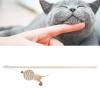EVTSCAN Wooden Cat Teaser Wand with Ball and Feather view 3