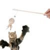 EVTSCAN Wooden Cat Teaser Wand with Ball and Feather view 4