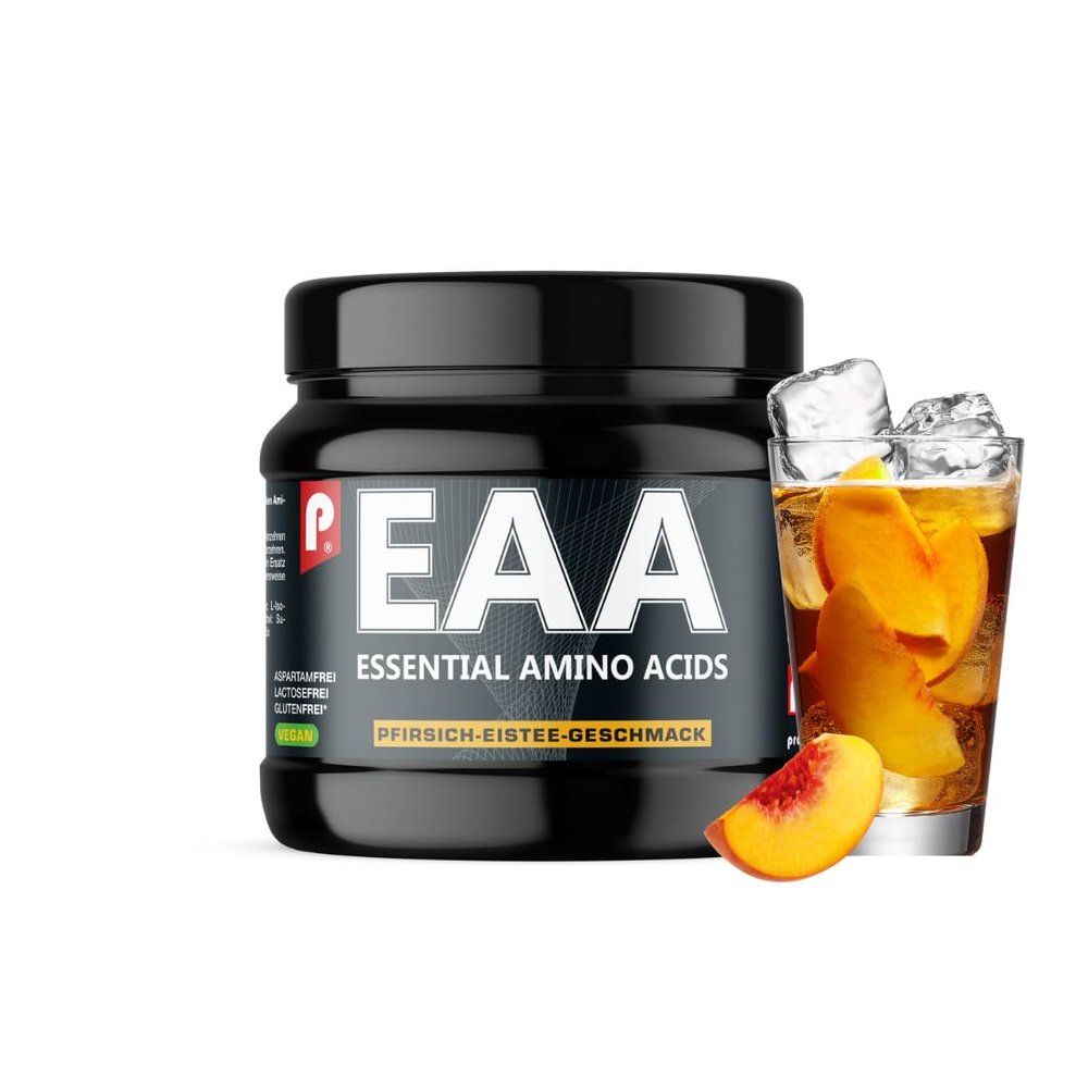 Prosport EAA Powder Peach Iced Tea, 450 g, 8 Essential Amino Acids + BCAA 2:1:1, Vegan, Sugar-Free, Gluten-Free