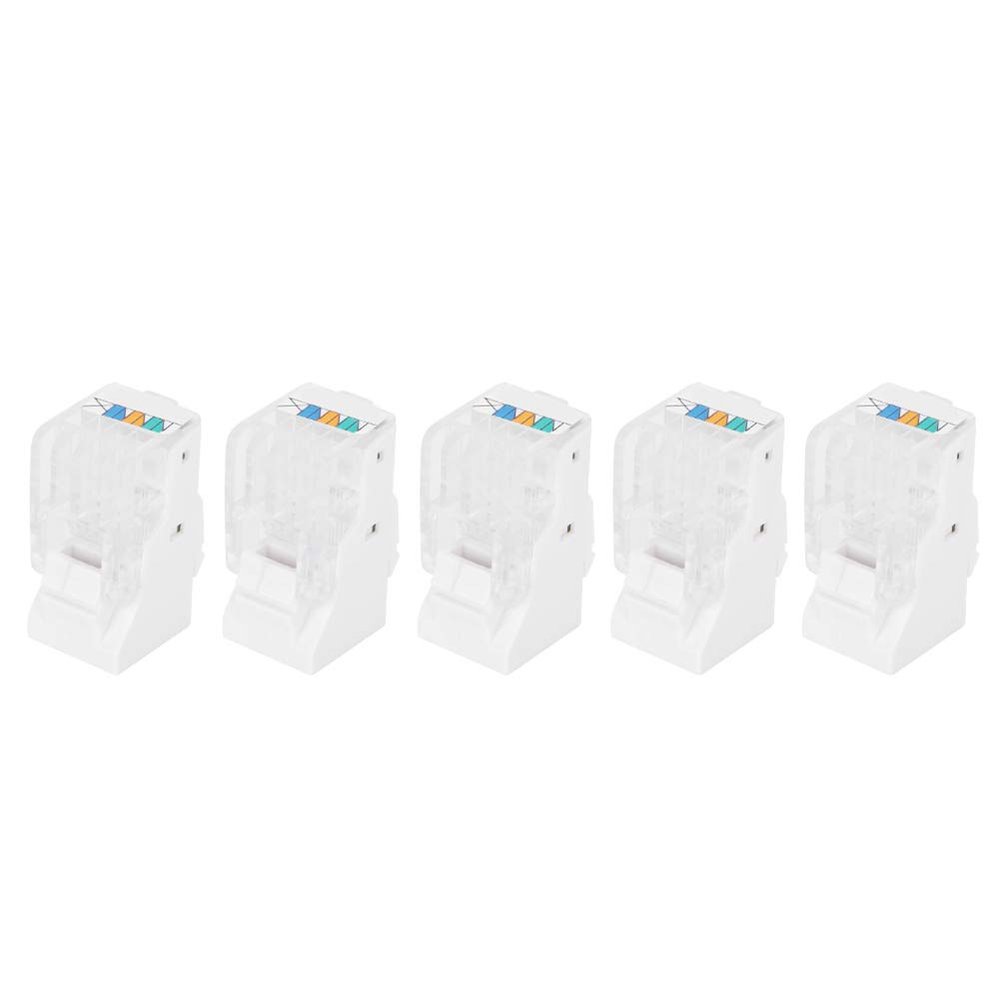5-Piece CAT3 Module, RJ11 4-Core Keystone Phone Jack
