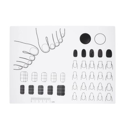 minkissy Silicone Acrylic Nail Practice Mat, Washable, for Nail Design and Manicure Applications