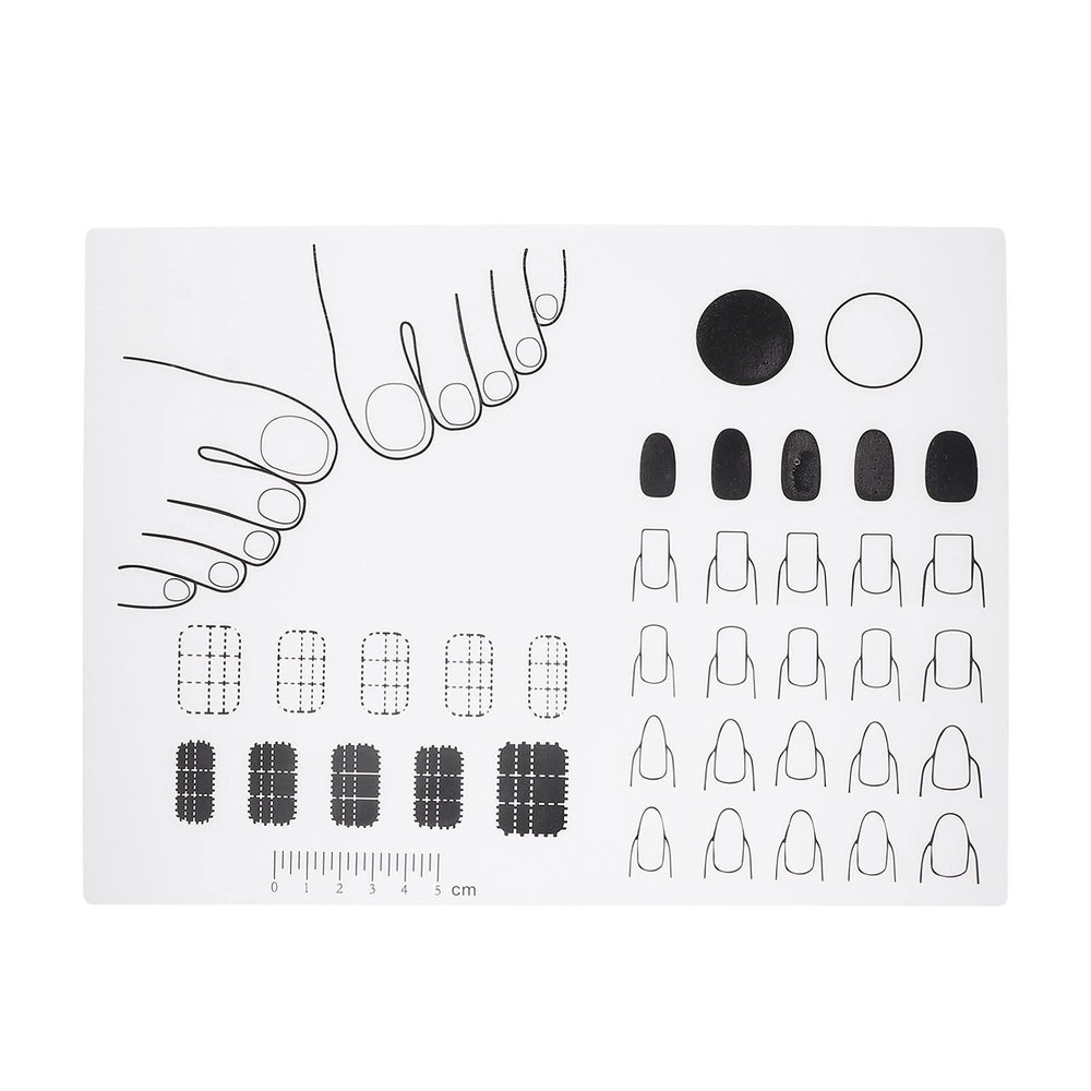 minkissy Silicone Acrylic Nail Practice Mat, Washable, for Nail Design and Manicure Applications