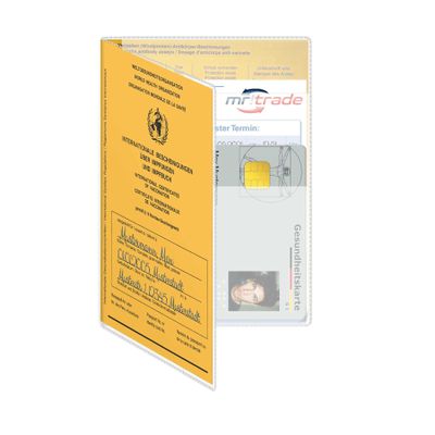 mtb more energy 4-Pack Foldable Vaccine Passport Covers, Clear, 13 × 9.3 cm
