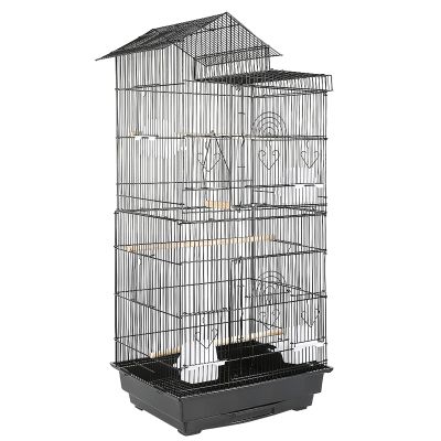 Bird Cage for Parakeets, Rust-Resistant, Includes Perches and Food Boxes (46 * 35.5 * 99 cm)