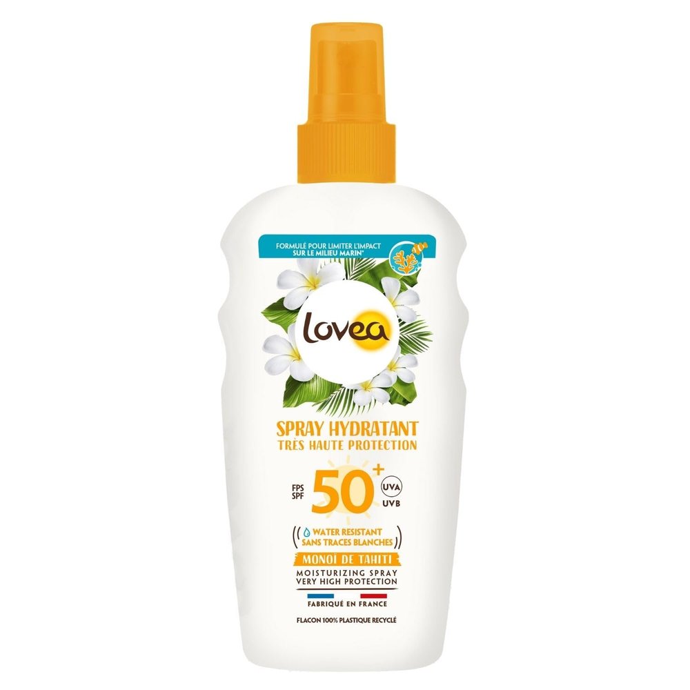 Lovea Moisturizing Sun Protection Spray Monoï de Tahiti - 150 mL (SPF 50)