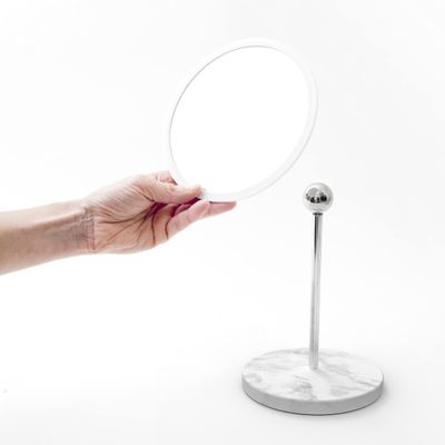 bosign AirMirror 5x Magnifying Stand Cosmetic Mirror, Marble - Removable, 16.5 cm H