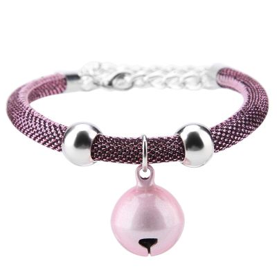 EVTSCAN Japanese Style Cat Collar with Extension Chain (Pink)