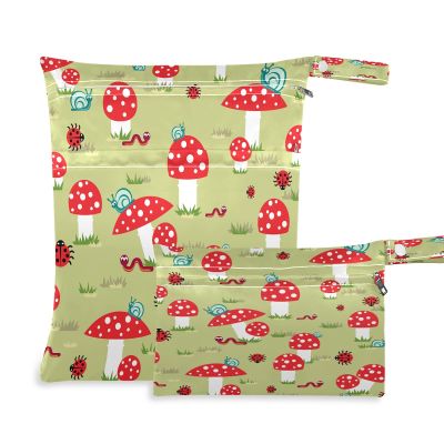 2-Pack Waterproof Reusable Wet Bags for Cloth Diapers