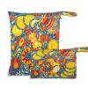 2-Piece Waterproof Wet Bags with Flower, Cat and Pancake Prints view 1