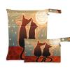 2-Piece Waterproof Wet Bag Set, Cat Lover Moon view 1