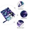 2-Piece Waterproof Reusable Wet Bags, Galaxy Ethnic Tribal Feather Star Pattern view 4