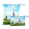 2-Pack Waterproof Wet Bags, Watercolor Windmill Tree Design view 1