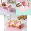 FANJIANG Silicone Pet Food Mat, Non-Slip, Waterproof, Pink view 2