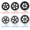 SYLJ Wheelchair Front Wheels, Anti-Slip Rubber Caster Wheels, 2-Piece 6/7/8-Inch Replacement Set view 3