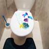 SHMAZ Toilet Lid Sticker, Creative Flower, Butterfly and Branch, 20.4 × 21.1 cm view 1