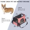 Bennigiry Foldable Pet Travel Carrier for Small and Medium Dogs and Cats, Airline Approved, Cat and Floral Pattern view 2