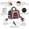 Bennigiry Foldable Pet Travel Carrier for Small and Medium Dogs and Cats, Airline Approved, Cat and Floral Pattern view 3