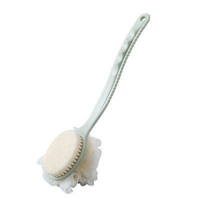 WYRKYP Long-Handle Bath Brush, Soft Bristles, Green