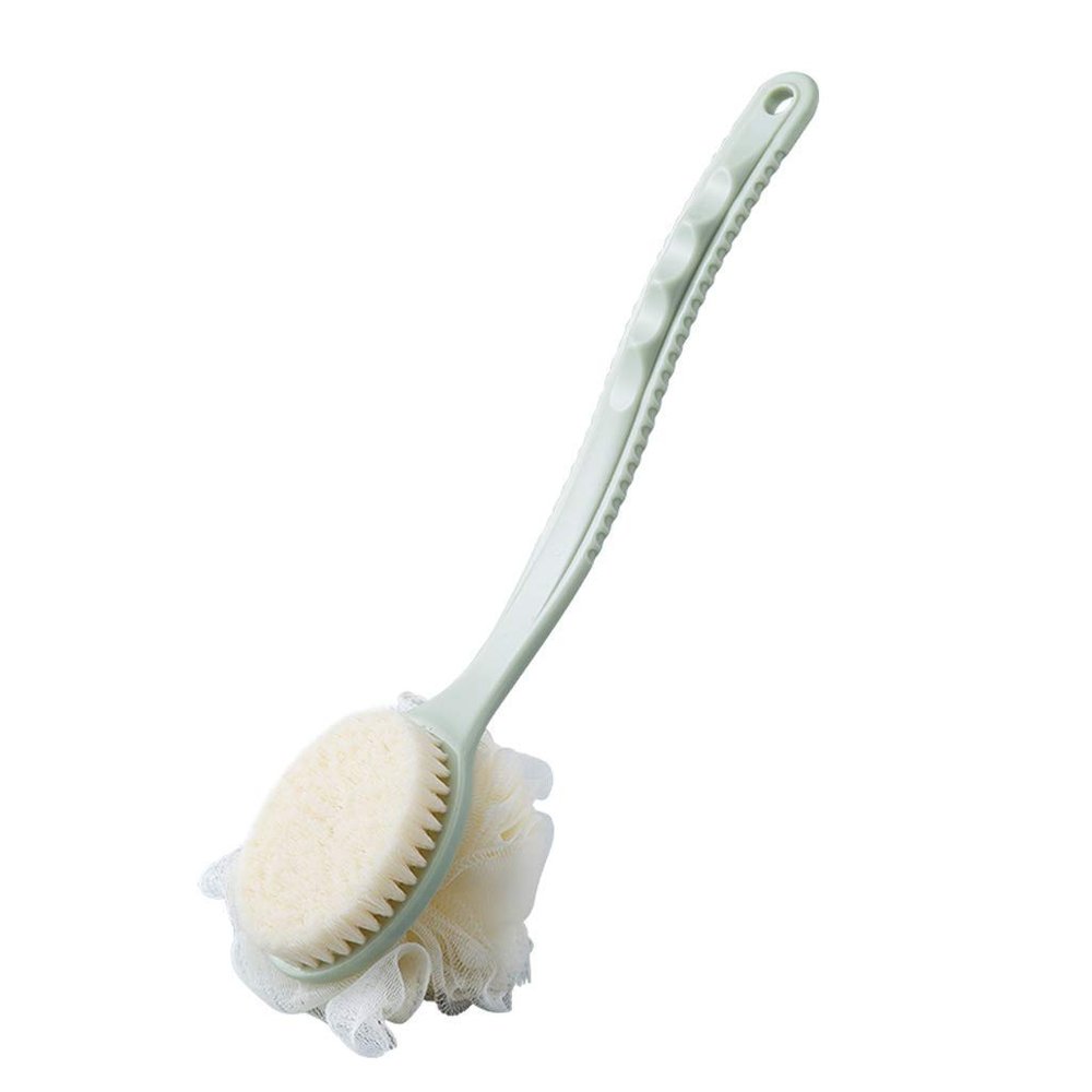 WYRKYP Long-Handle Bath Brush, Soft Bristles, Green