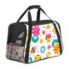 Portable Airline-Approved Pet Travel Bag with Mushroom and Floral Print view 1
