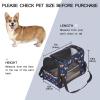 Portable Pet Travel Carrier, Airline-Approved Soft-Sided Duffel, Snow Print view 2