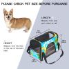 Portable Pet Travel Carrier, Airline-Approved Soft-Sided Duffel for Cats, Dogs and Rabbits, “Hello Summer Beach” Print view 2
