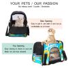 Portable Pet Travel Carrier, Airline-Approved Soft-Sided Duffel for Cats, Dogs and Rabbits, “Hello Summer Beach” Print view 3
