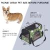 Airline-Approved Portable Pet Travel Bag with Japanese Crane Stripe Print view 2
