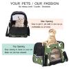 Airline-Approved Portable Pet Travel Bag with Japanese Crane Stripe Print view 3