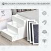 PawHut 3-Step Pet Stairs for Dogs and Cats with Storage, Fir Wood, White, 40.5 x 44.5 x 38 cm view 4