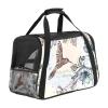 Airline-Approved Pet Carrier with Hummingbird and Hibiscus Print view 1
