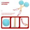2-Piece Blue Lollipop-Shaped Bath Sponge Set view 2