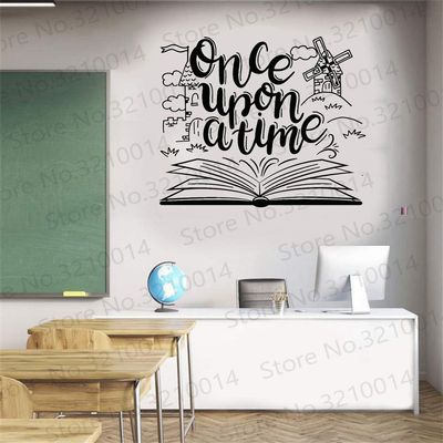 Zdklfm69 Fairy-Tale Book Library Kids' Reading Room Vinyl Wall Decal, 76 x 61 cm