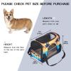 Portable Pet Travel Carrier, Airline-Approved Soft-Sided Duffle Bag for Cats, Dogs and Rabbits, Sunset Beach Coconut Tree Silhouette Print view 2