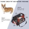 Portable Pet Travel Carrier, Airline-Approved Duffel with Soft Football-Texture Print view 2