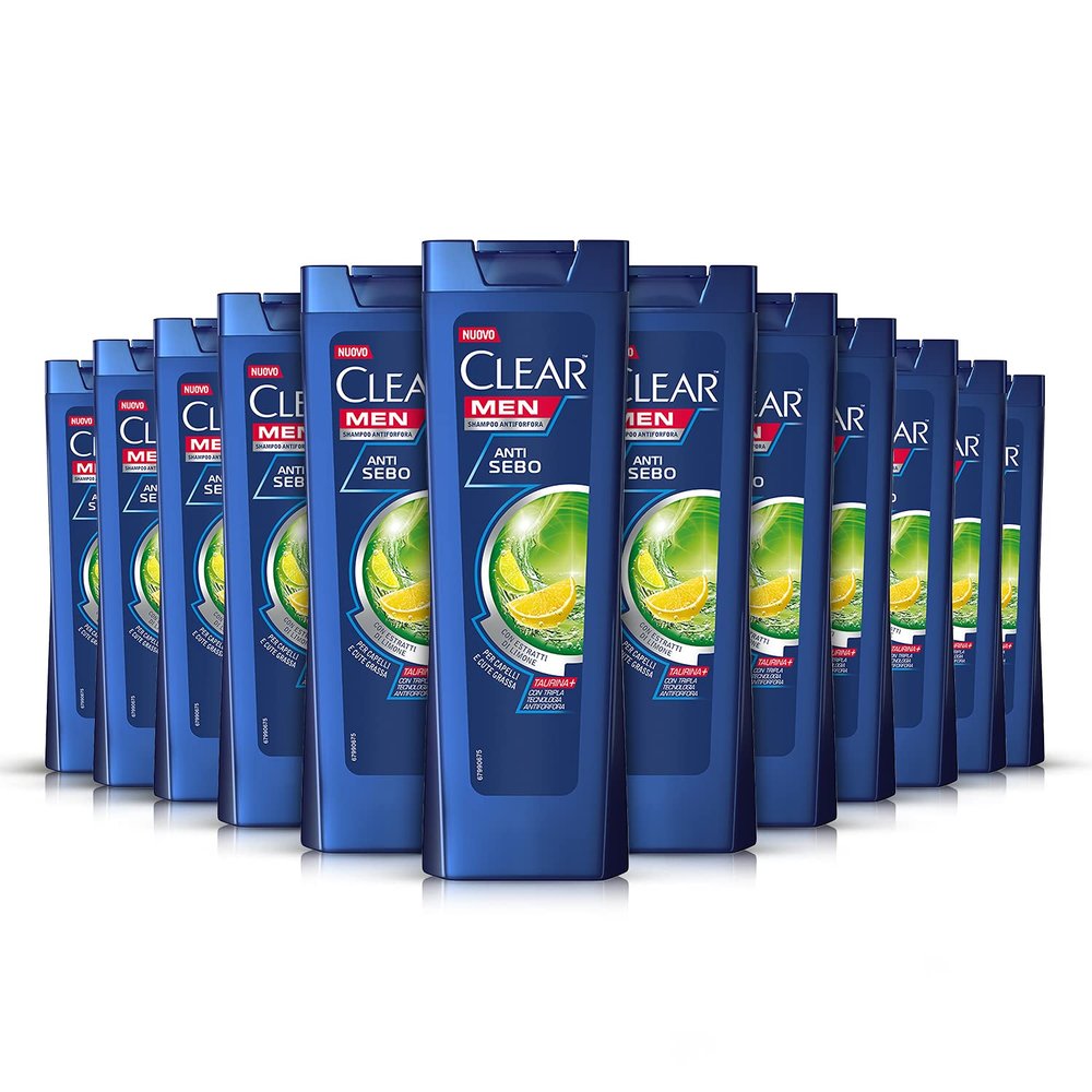 CLEAR Anti-Sebo Shampoo Multipack, 12 x 225 ml