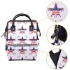 Large-Capacity Waterproof Diaper Backpack for Moms and Dads, Retro Skull Pattern, Color 5, One Size view 3