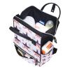 Large-Capacity Waterproof Diaper Backpack for Moms and Dads, Retro Skull Pattern, Color 5, One Size view 4